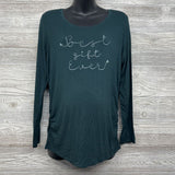 Ruched LS Shirt Best Gift Ever Large