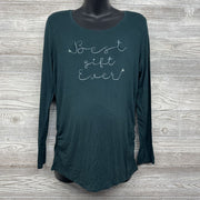 Ruched LS Shirt Best Gift Ever Large