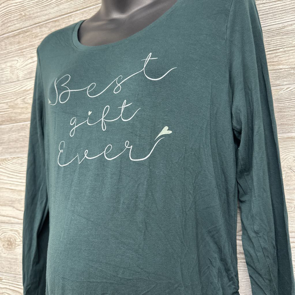 Ruched LS Shirt Best Gift Ever Large