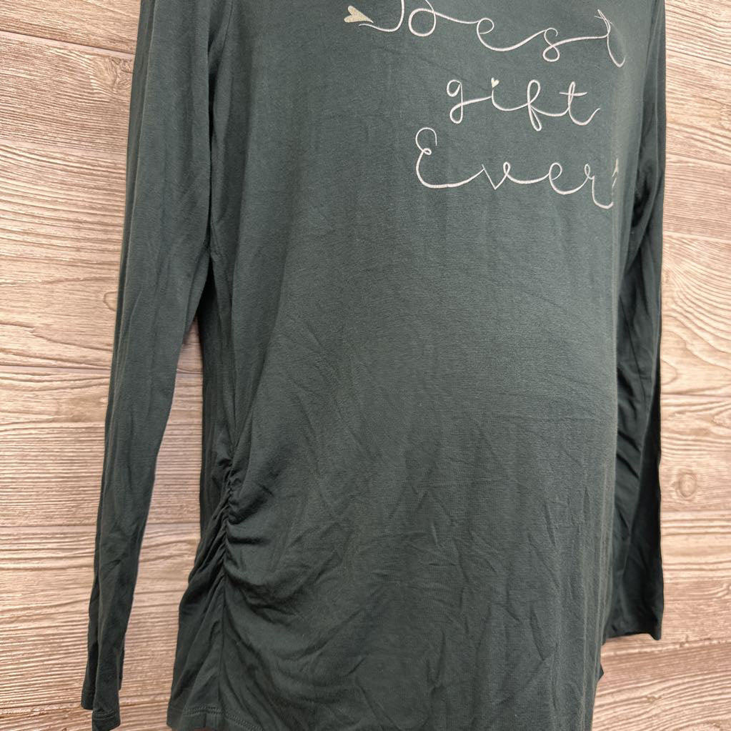Ruched LS Shirt Best Gift Ever Large