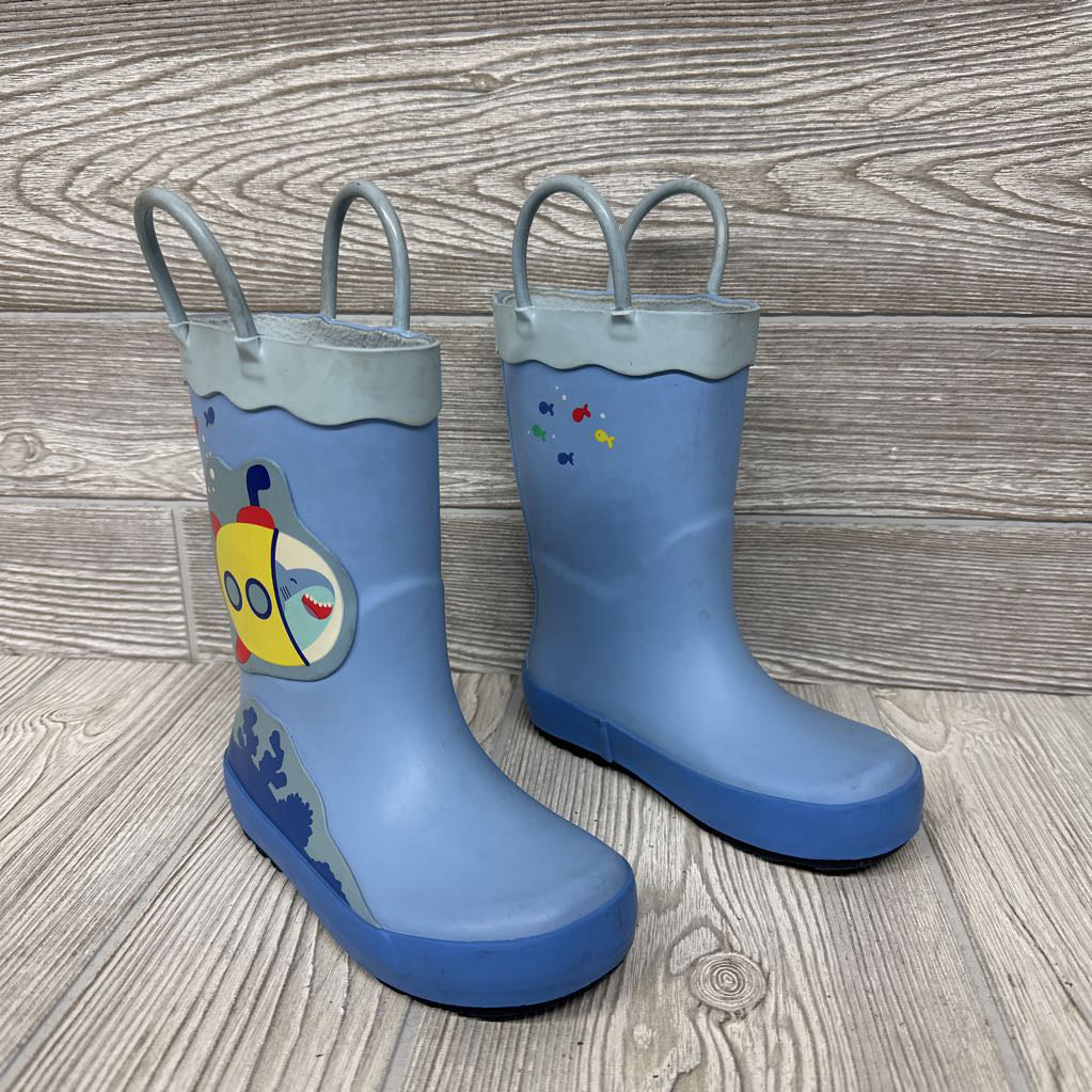 Rain Boots Shark Submarine 8c
