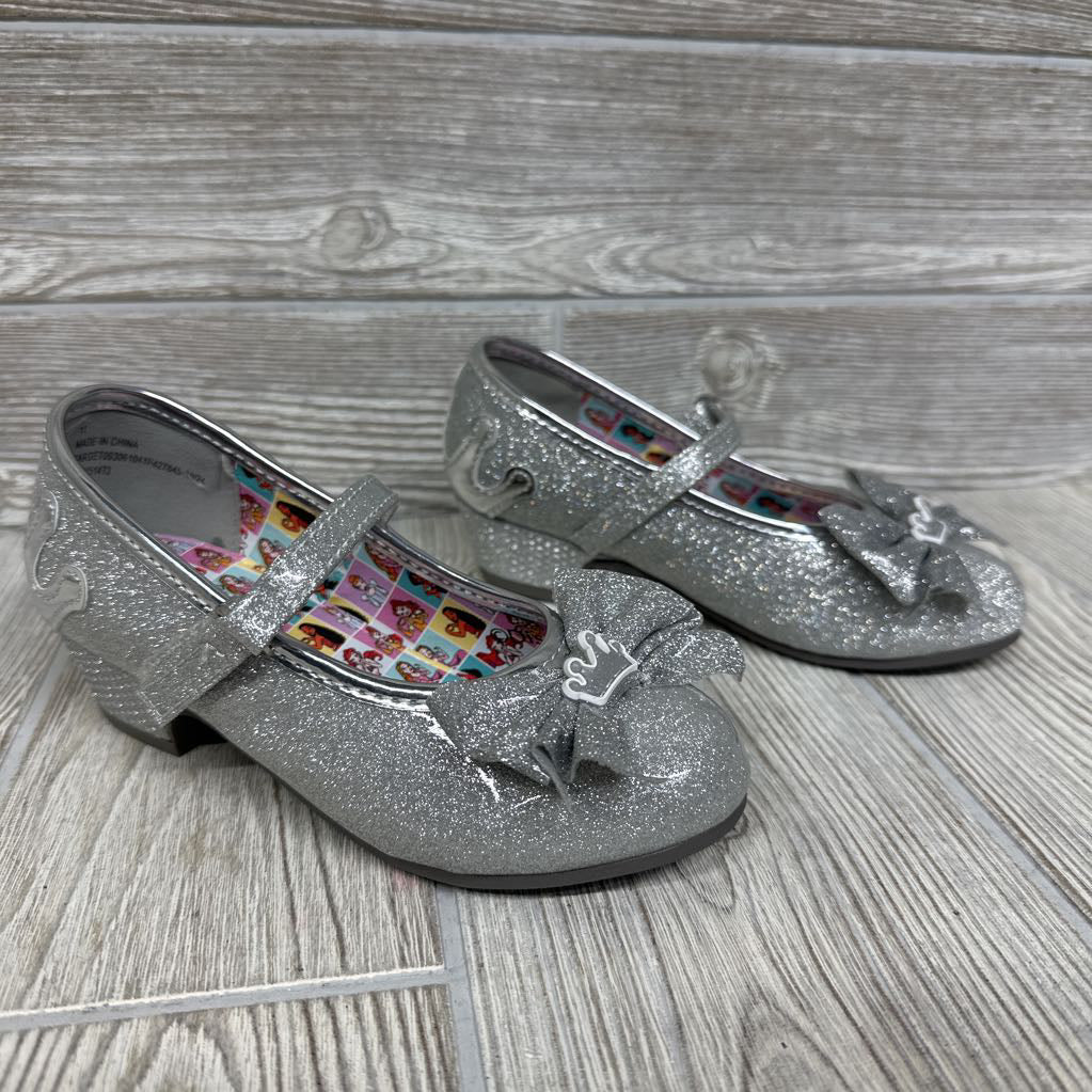 NEW Mary Jane Heels Crown Back Glitter Bow 11c