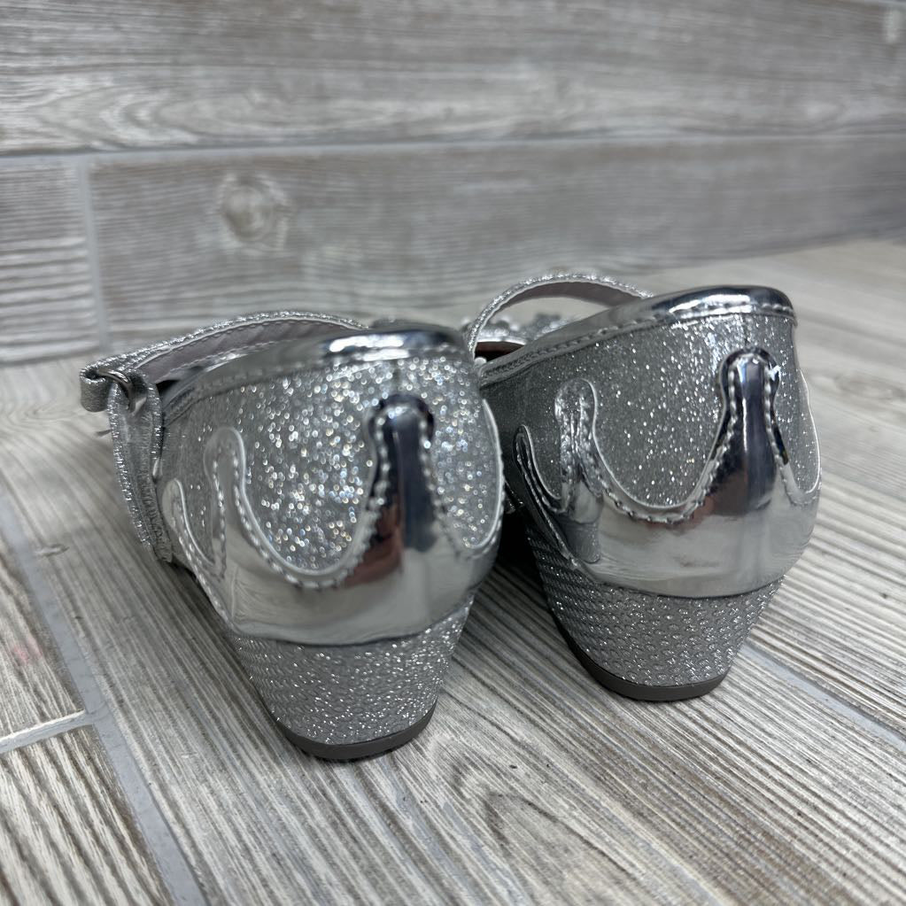 NEW Mary Jane Heels Crown Back Glitter Bow 11c
