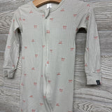 Bamboo Footless Sleeper Stripes & Bows 2t
