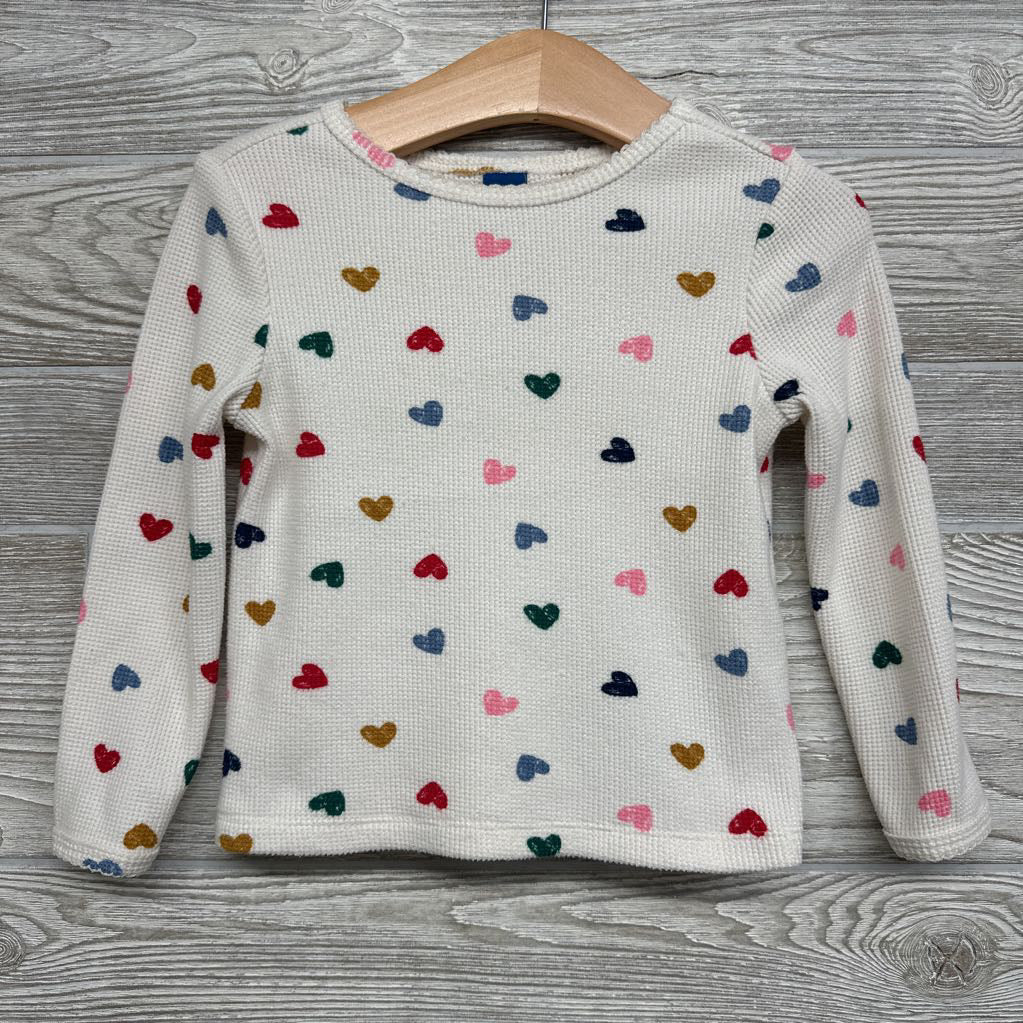 Waffle Knit Shirt Hearts 2t
