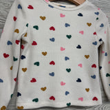 Waffle Knit Shirt Hearts 2t