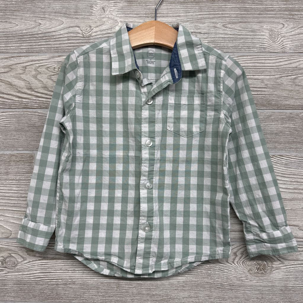 Gingham Button Up Shirt 3t