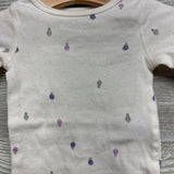 Textured Overalls Ruffle & LS Shirt Hot Air Balloons 3M