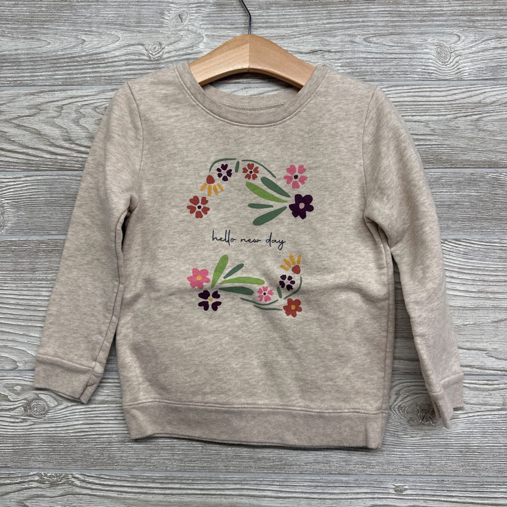Crewneck Hello New Day Flowers 5t