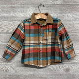 Fleece Lined Plaid Button Up Shirt 3t