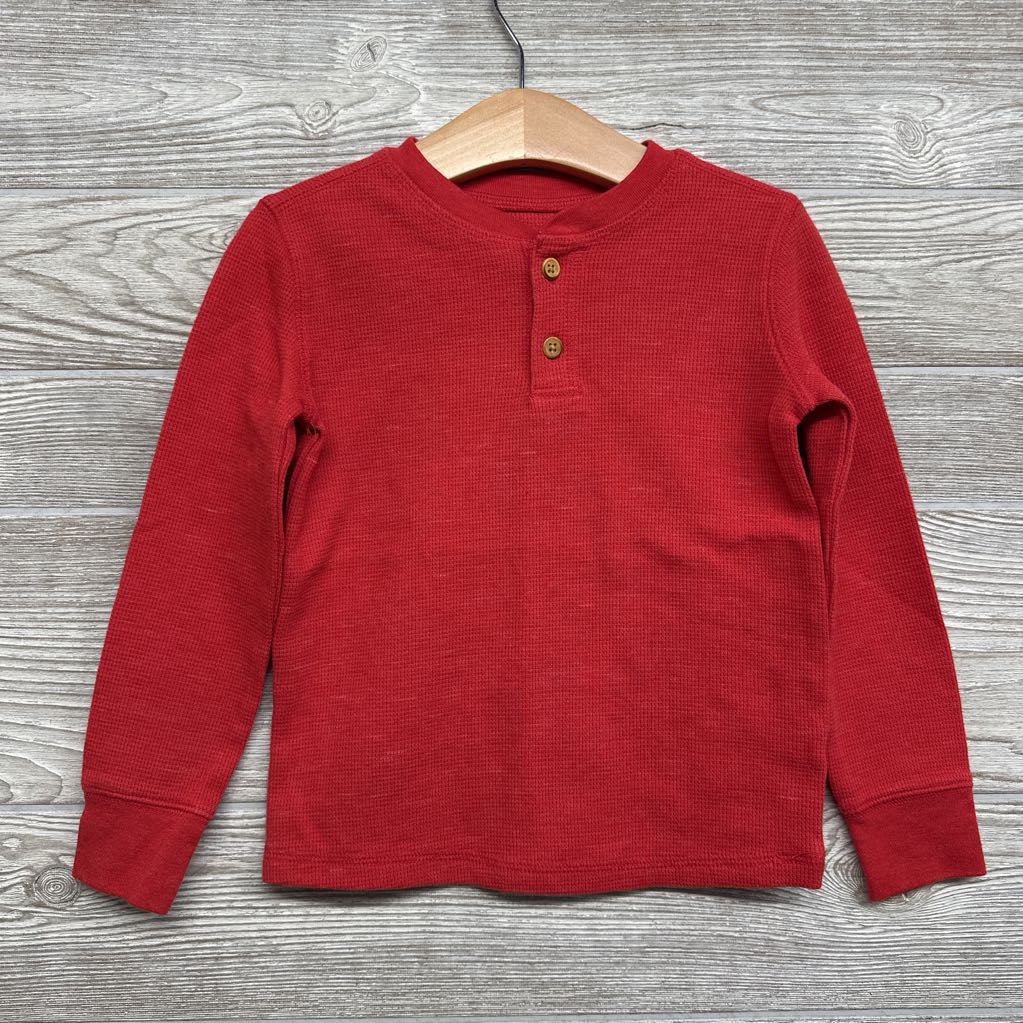 Waffle Knit Henley Shirt 4t