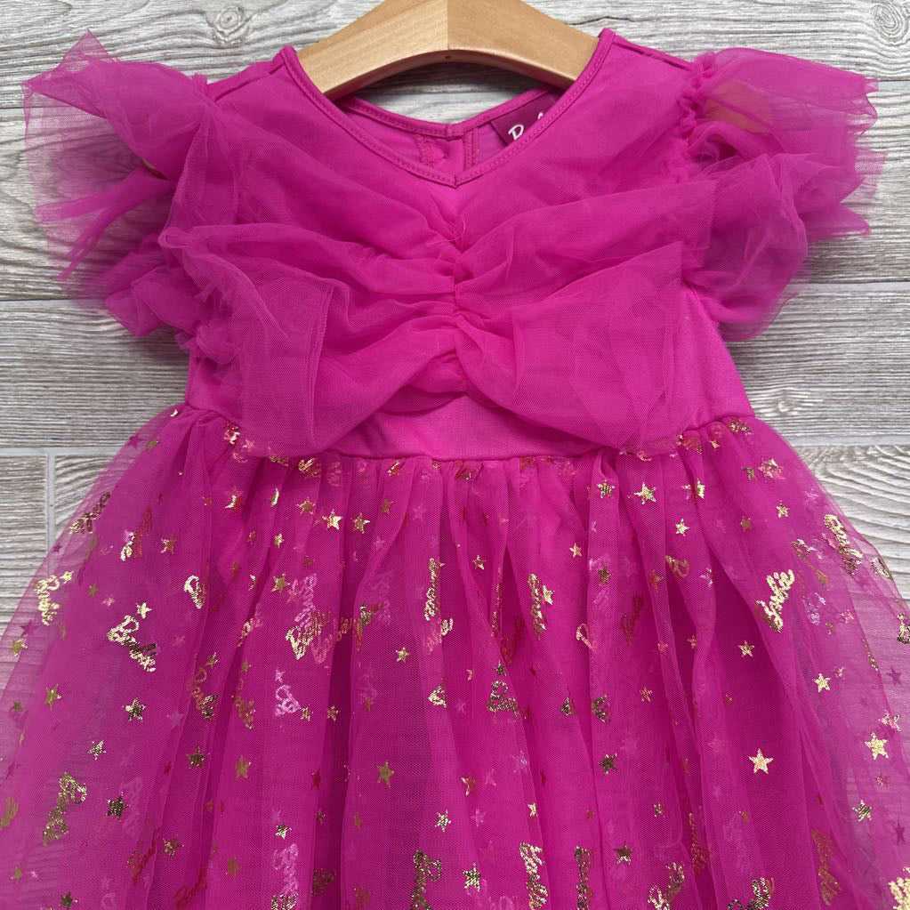 Tulle Dress Metallic Logos & Stars 4t