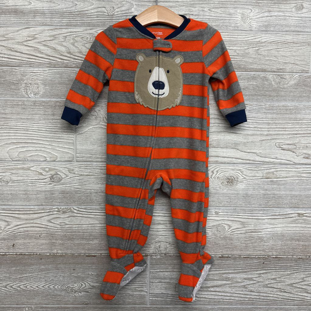 Blanket Sleeper Bear & Stripes 12M