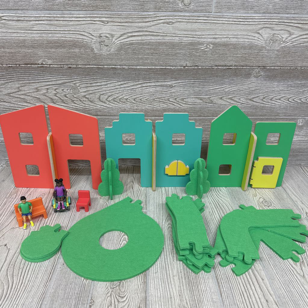 Wooden Modular Village & Pathways