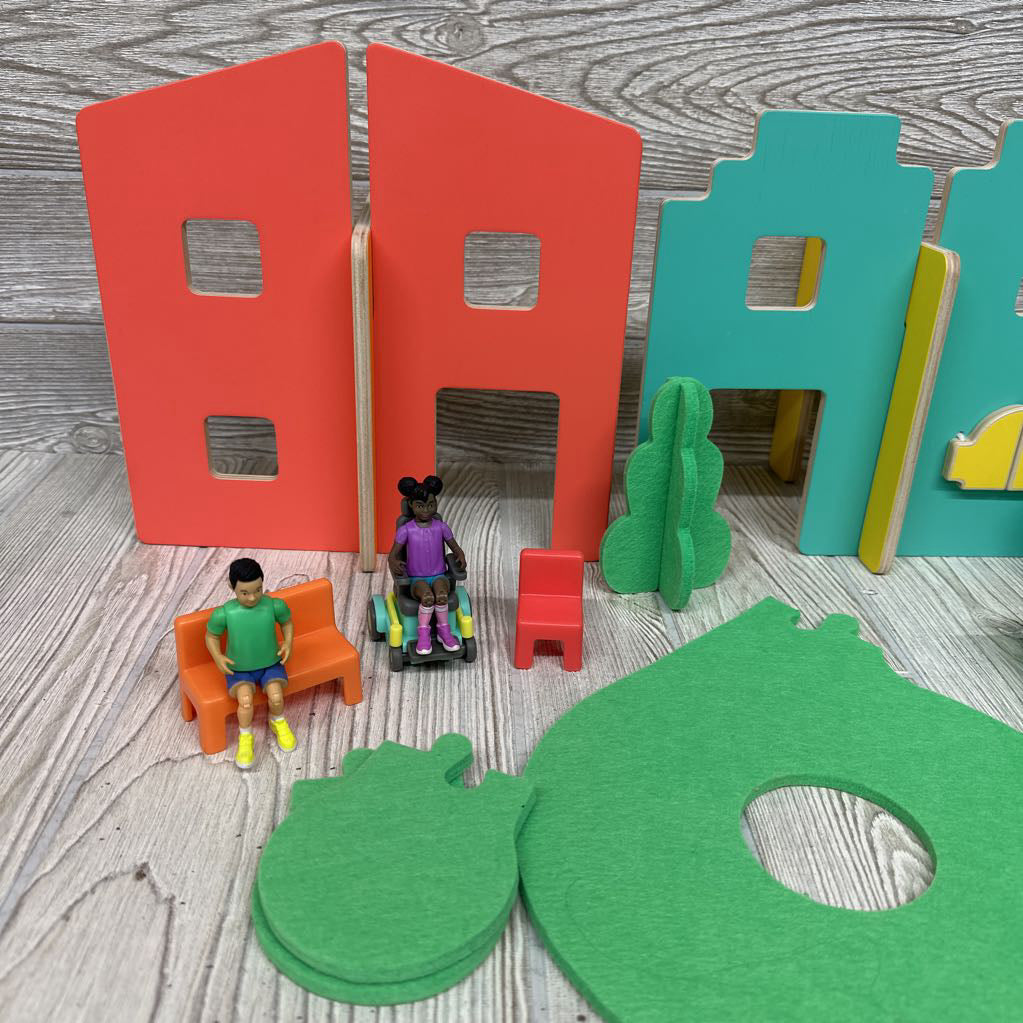Wooden Modular Village & Pathways