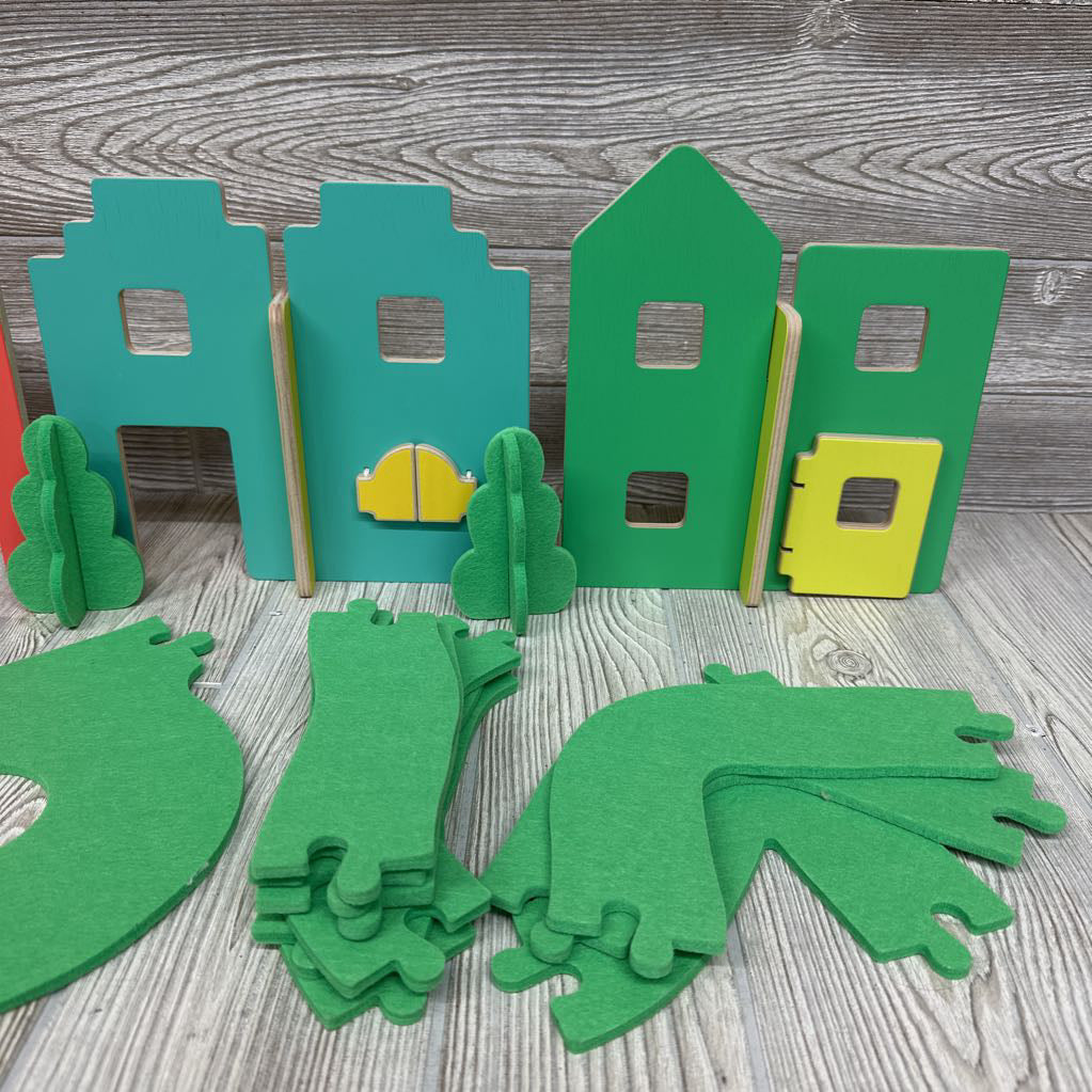 Wooden Modular Village & Pathways