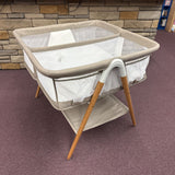 Bondi Beechwood Twin Bassinet with PureAir Breathable Mesh Sheet