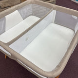 Bondi Beechwood Twin Bassinet with PureAir Breathable Mesh Sheet