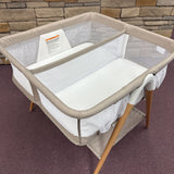 Bondi Beechwood Twin Bassinet with PureAir Breathable Mesh Sheet
