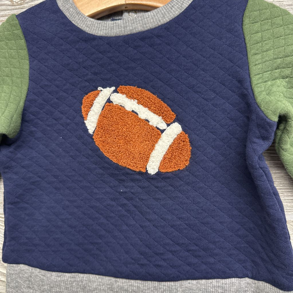 Overalls Footballs & Quilted Crewneck 9M