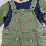 Overalls Footballs & Quilted Crewneck 9M