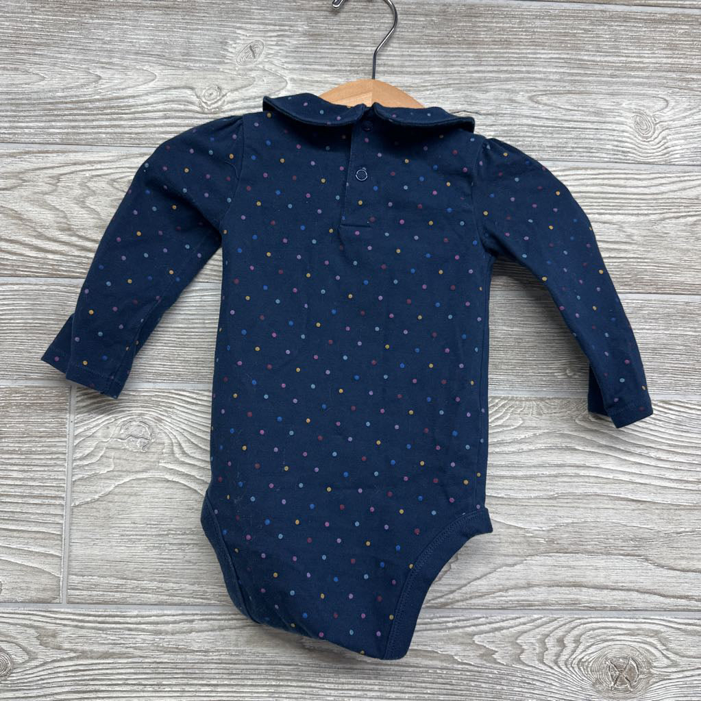 Bodysuit Scallop Neck Polka Dots 3-6M