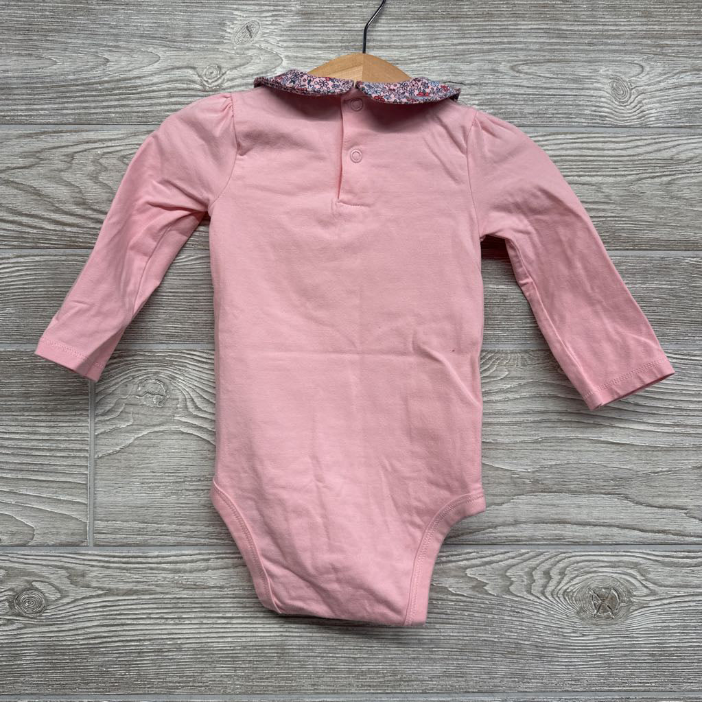 Bodysuit Floral Scallop Neck 6-9M