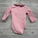 Bodysuit Floral Scallop Neck 6-9M