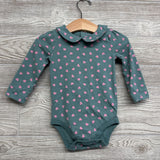 Bodysuit Scallop Neck Hearts 6-9M