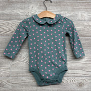 Bodysuit Scallop Neck Hearts 6-9M