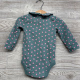 Bodysuit Scallop Neck Hearts 6-9M