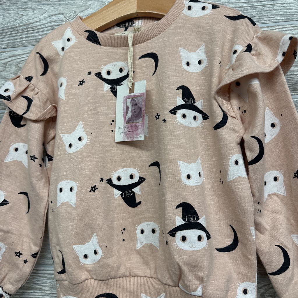 NEW Crewneck & Sweatpants Cats 4t