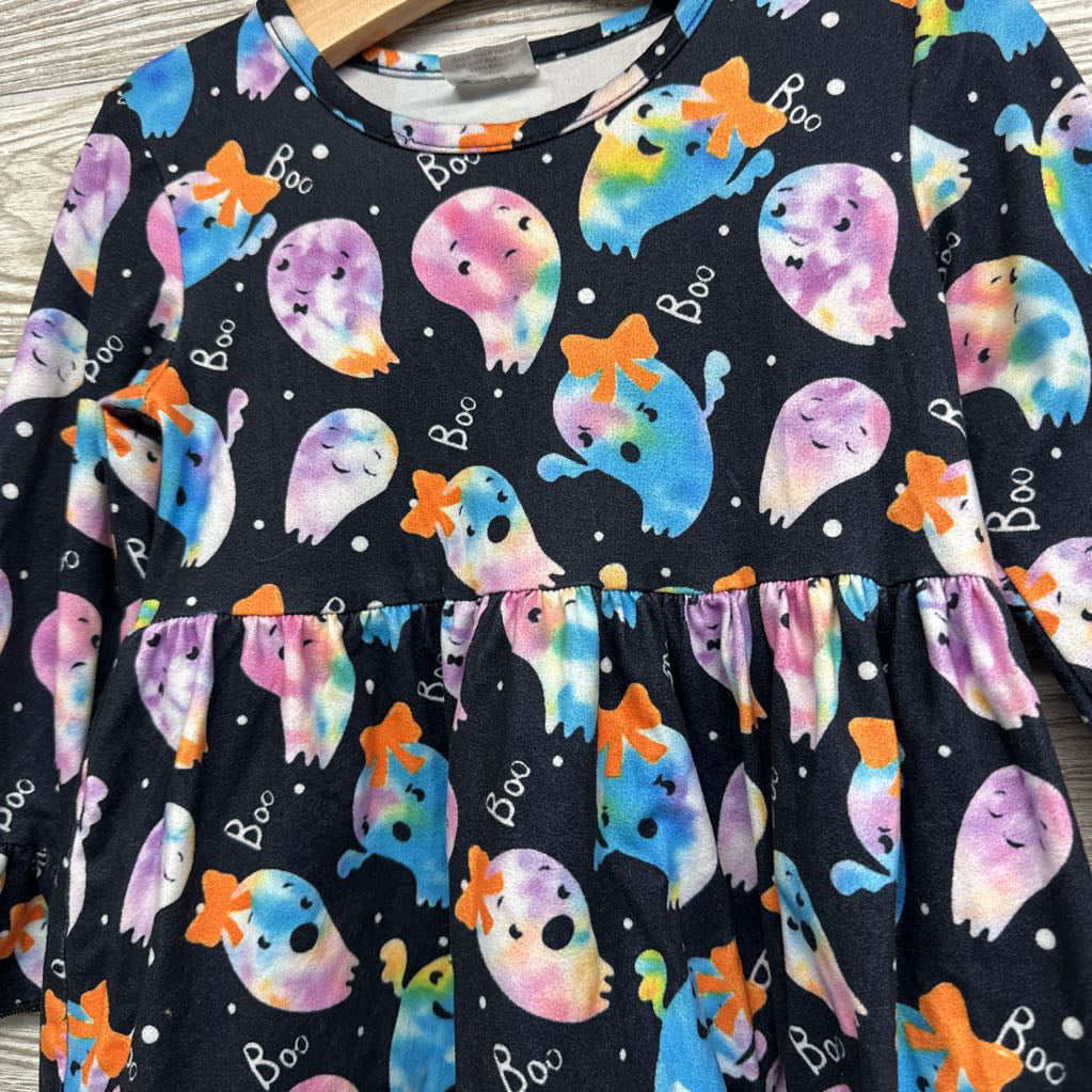 LS Dress Tie Dye Ghosts 4-5