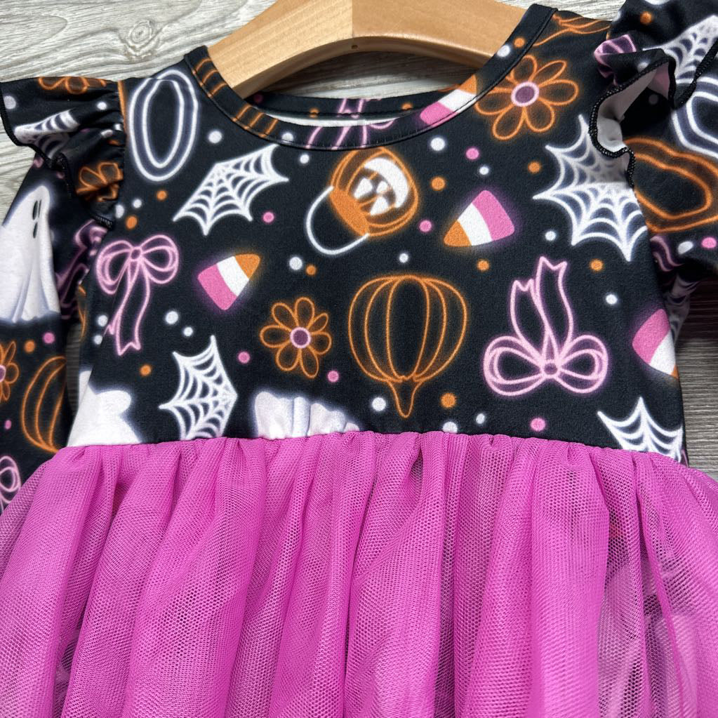 Tulle Dress Pumpkins, Spider Webs 12-18M