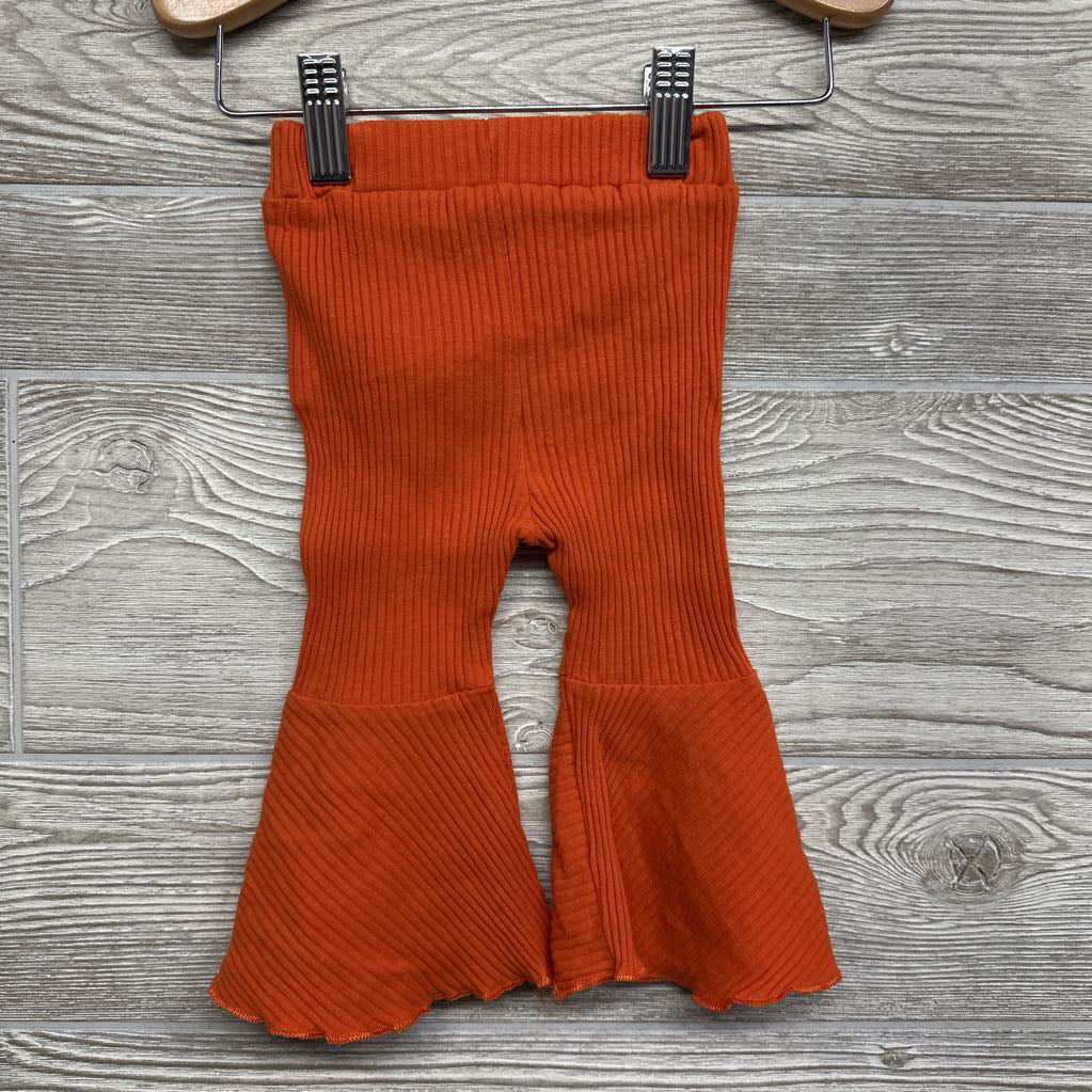LS Bodysuit Hey Pumpkin & Ribbed Flare Pants 6-9M
