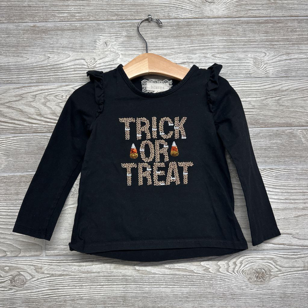 Shirt Ruffles Sequins Trick Or Treat 4t