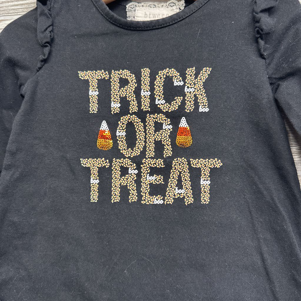Shirt Ruffles Sequins Trick Or Treat 4t