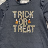 Shirt Ruffles Sequins Trick Or Treat 4t