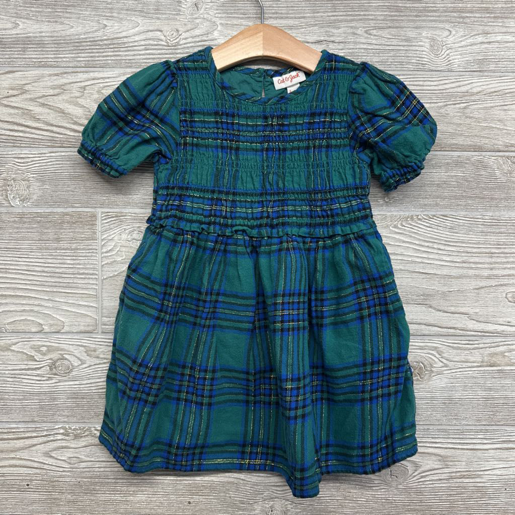 Plaid Peplum Dress 4t