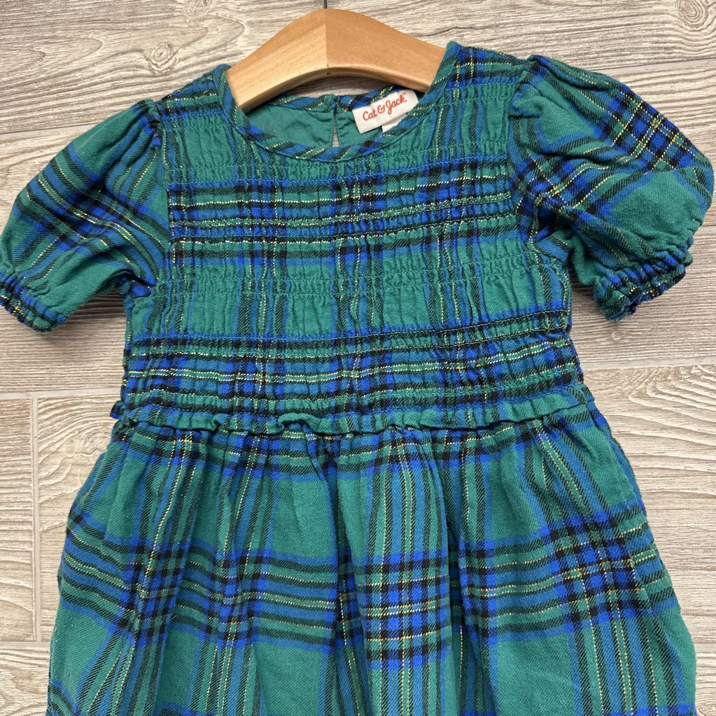 Plaid Peplum Dress 4t