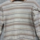 Ribbed LS Shirt Stripes & Ruffles 3t