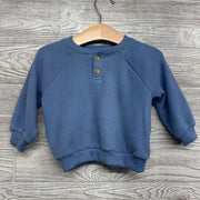 Waffle Knit Henley Pullover 6-12M