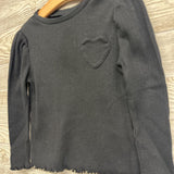 Ribbed LS Shirt Heart Pocket 3t