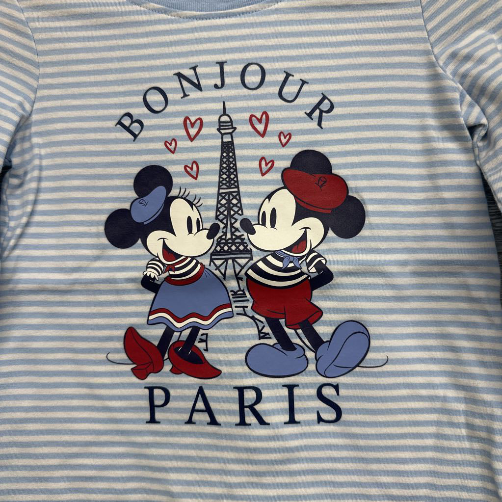 LS Shirt Bonjour Minnie & Mickey 3t
