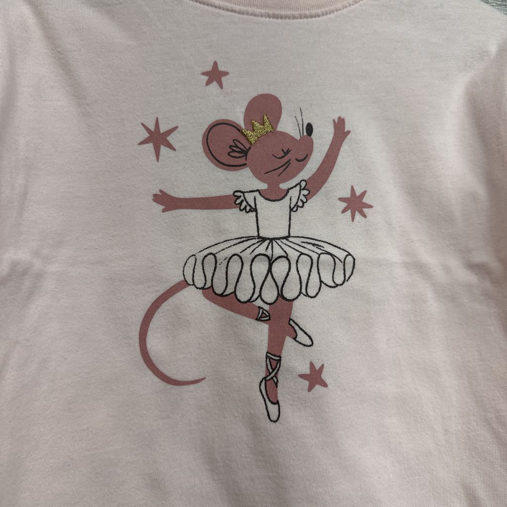LS Shirt Ballerina Mouse 2t