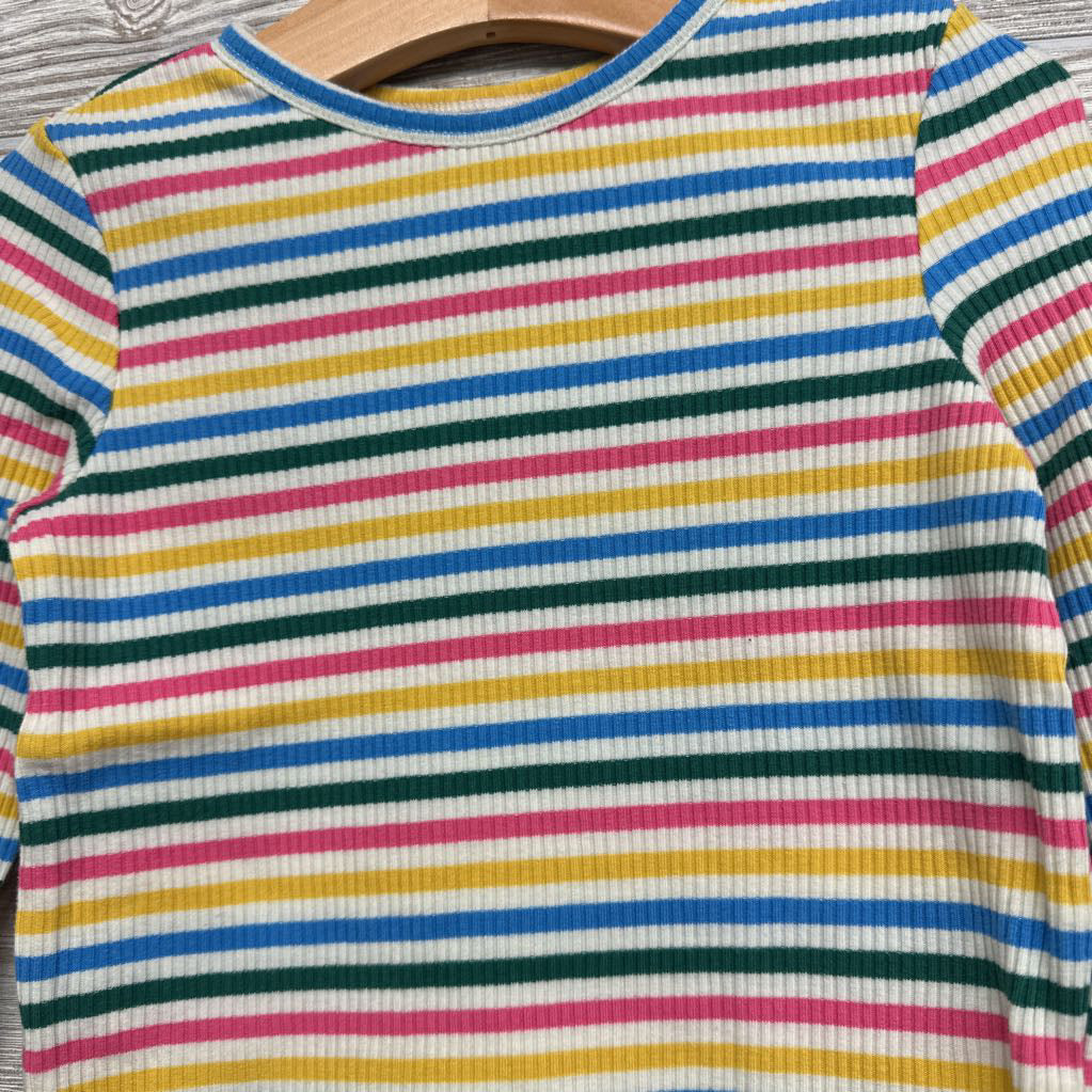 Lettuce Trim Ribbed Shirt Stripes 3t