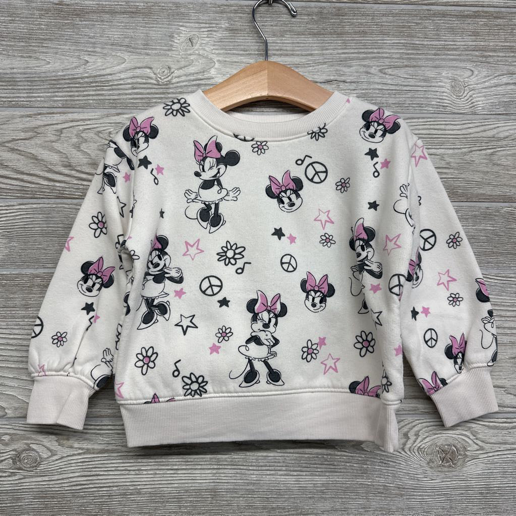 Crewneck Minnie Mouse & Peace Sign 3t