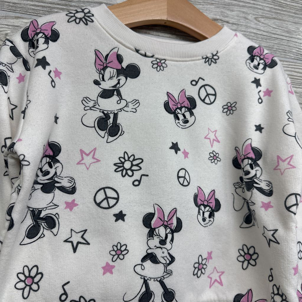 Crewneck Minnie Mouse & Peace Sign 3t