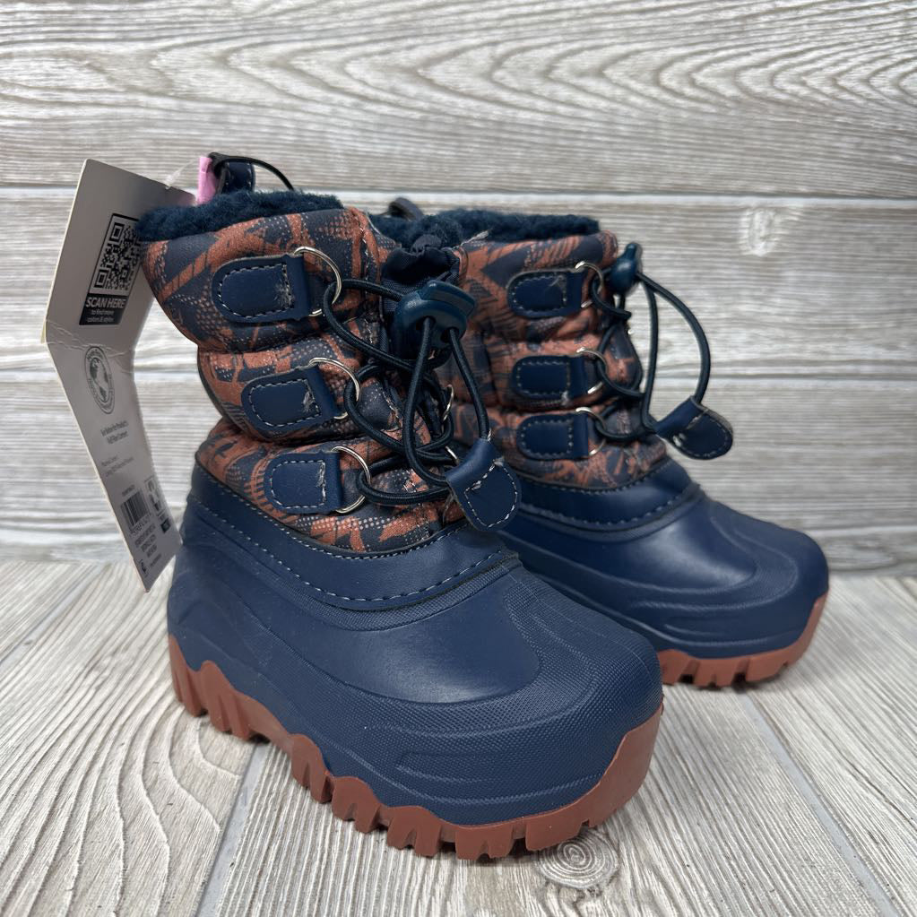 NEW Snow Boots Printed 7-8c