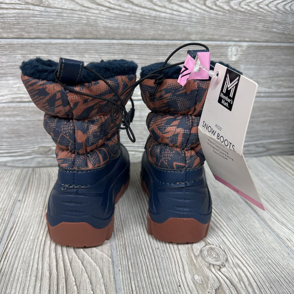 NEW Snow Boots Printed 7-8c